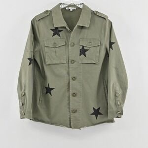 Collection by Cezele Military Jacket Womens Size‎ L Olive Star Utility Cotton